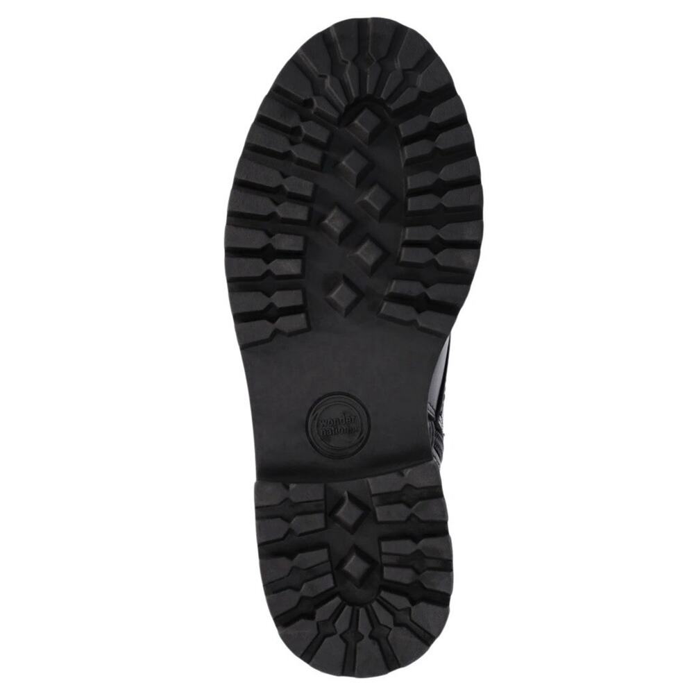 Wonder Nation Little & Big Girls Combat Medium Width Black Round Boots Size 13k - Picture 3 of 5